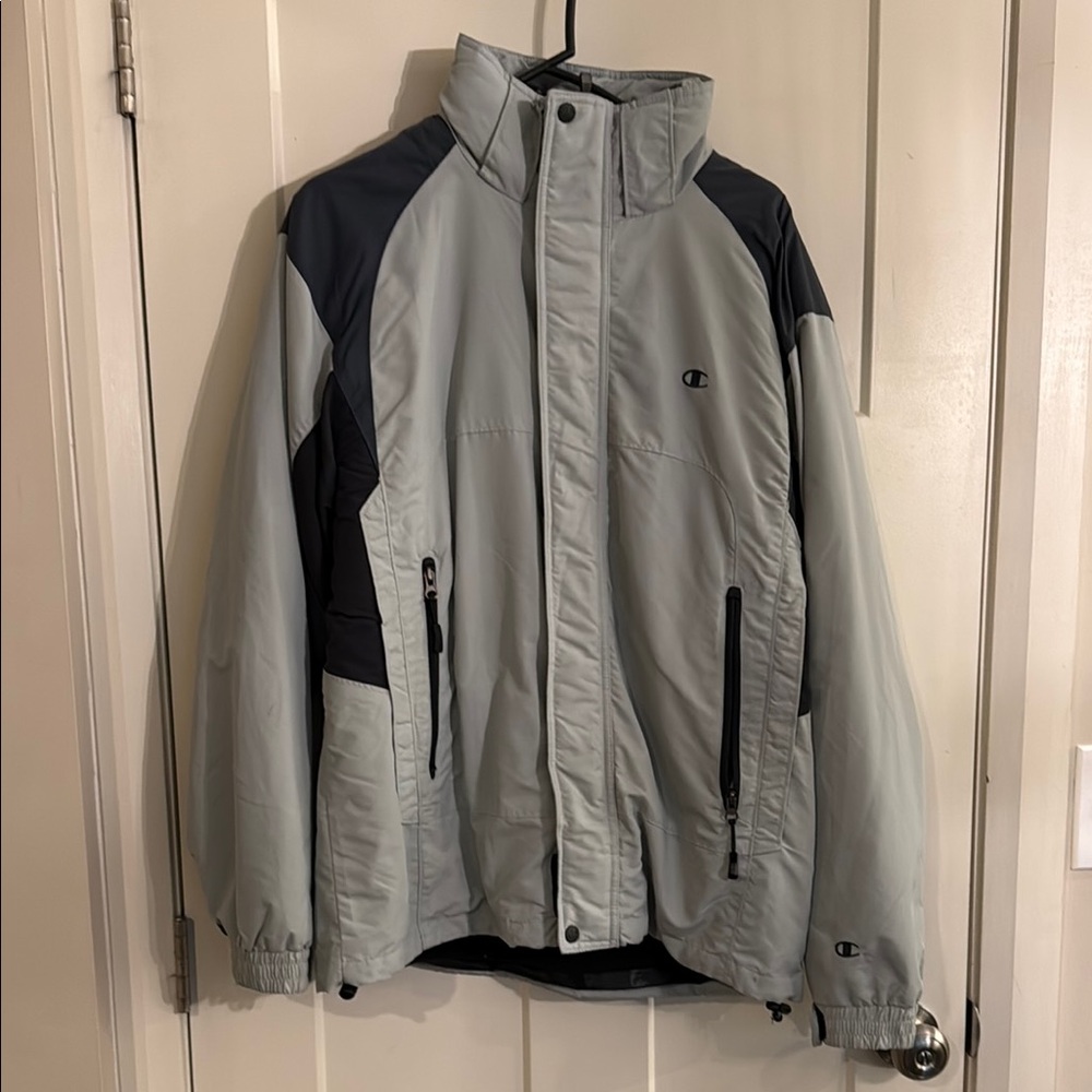 Champion Men's Gray and Black Jacket